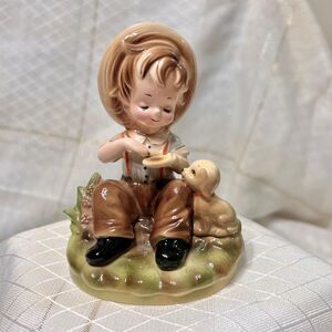 Vintage Josef Originals LOVE IS SHARING Figurine, Retro Decor,